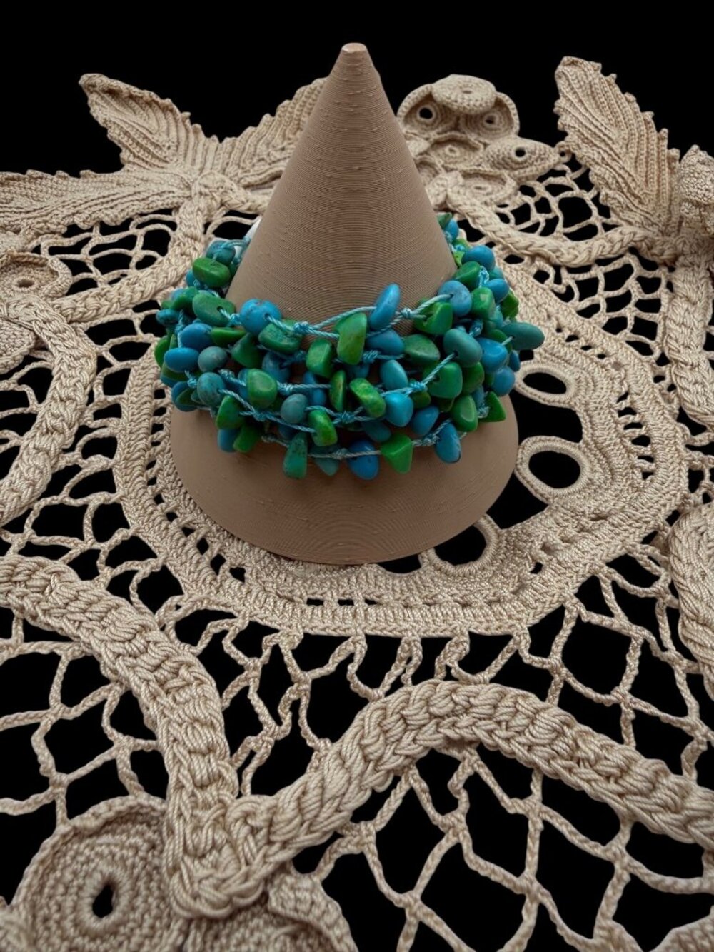 Artisan crafted multiple strand Turquoise mother of pearl Closure Bracelet gift